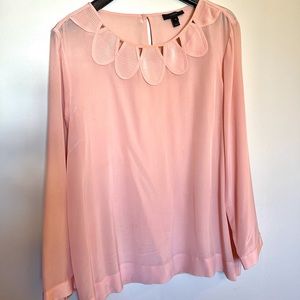 J. Crew silk blouse pale pink Size 16